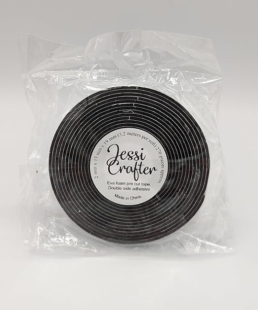 Jessi Crafter, eva Foam pre Cut Tape Rolls, Double Side Adhesive