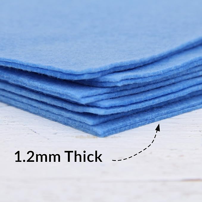 Threadart Light Blue Premium Felt Sheets