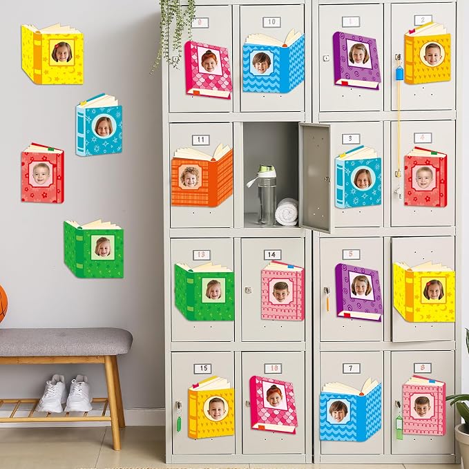 60pcs Book Theme DIY Cutouts Book Bulletin Board Decoration Set Colorful