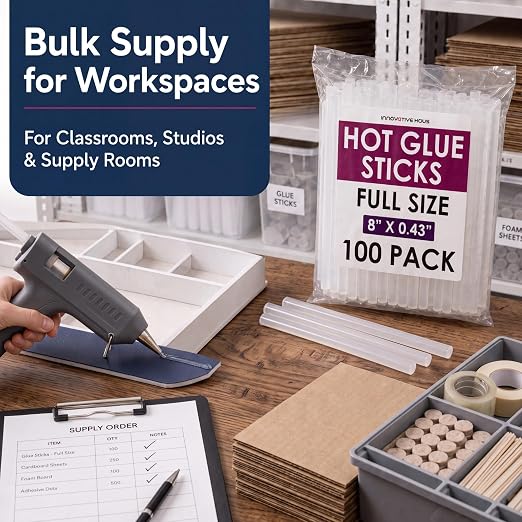 Innovative Haus Full Size Hot Glue Sticks Bulk 100 Pack