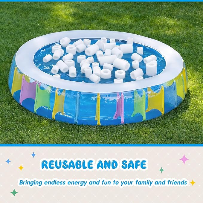 Frienda 50 Pcs Pool Noodles Bits Multicolor Craft Small Size Versatile Mixed