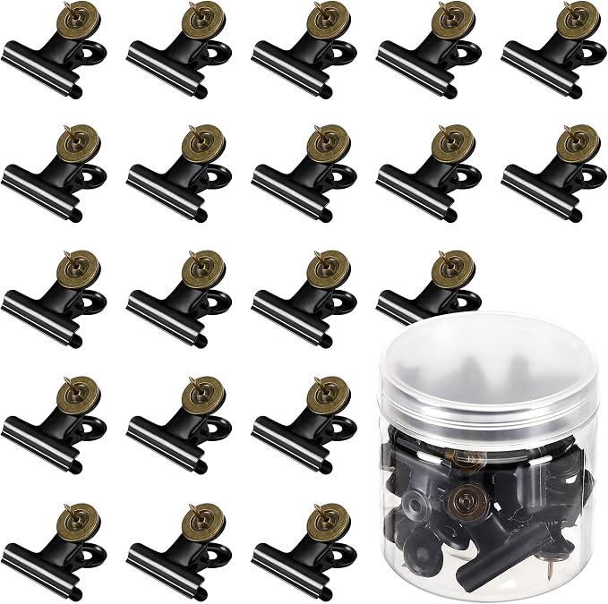 20 Pcs Metal Push Pin Clips 22mm