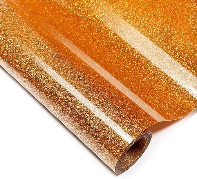 Glitter Iron On 12in X 5ft, HTV Heat Transfer Vinyl | Glitter HTV Easy to Cut &