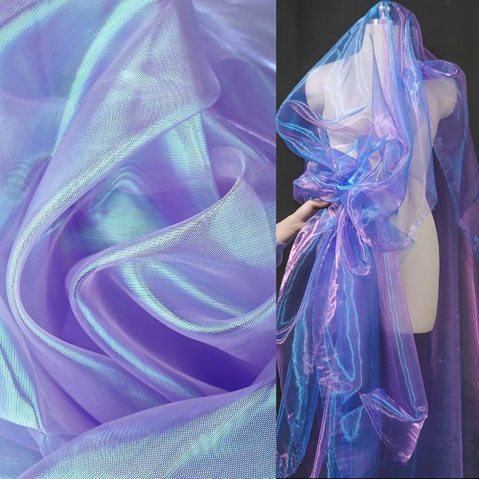 11-Yard Magic Purple Organza Fabric