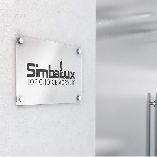 SimbaLux Acrylic Sheet Clear Cast Plexiglass 6”x12” 1/8” Thick 3mm, 2 Pack |