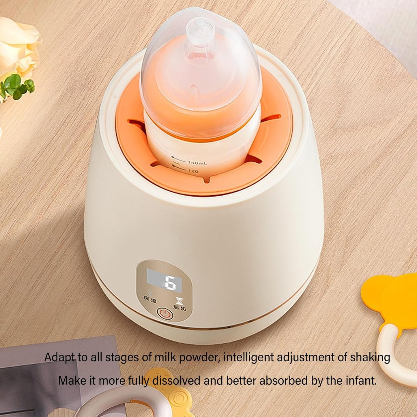 Bottle Warmer, Fast Bottle Warmer, Multifunctional Bottle Warmer, with Smart Temperature Control, Automatic Infant Bottle Shaker for All Bottles, Breastmilk or Formula
