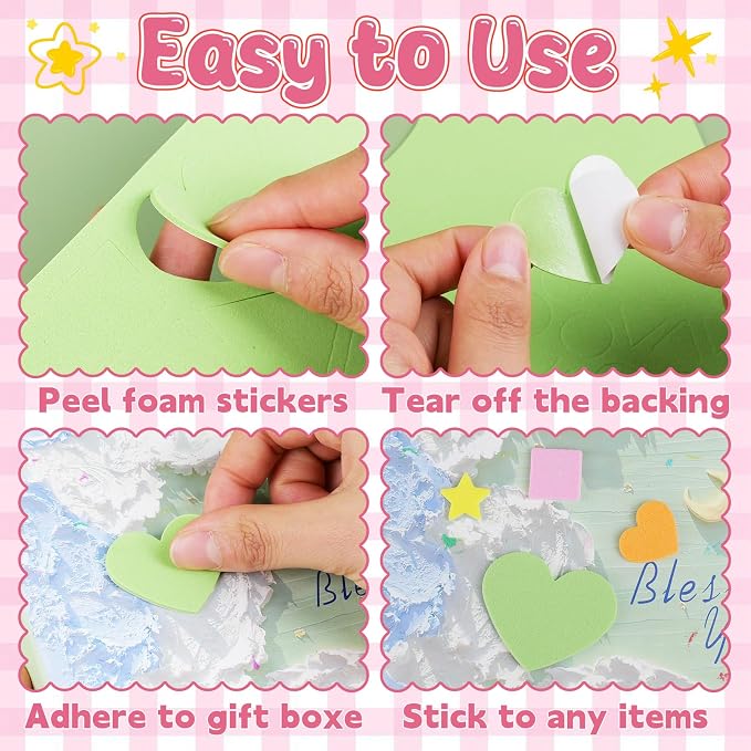 815cs Foam Shape Stickers, Self Adhesive EVA Foam Stickers