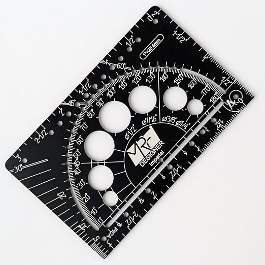 Designer – 15-in-1 Credit Card Multitool Ruler – Aluminium Wallet Multitool Card