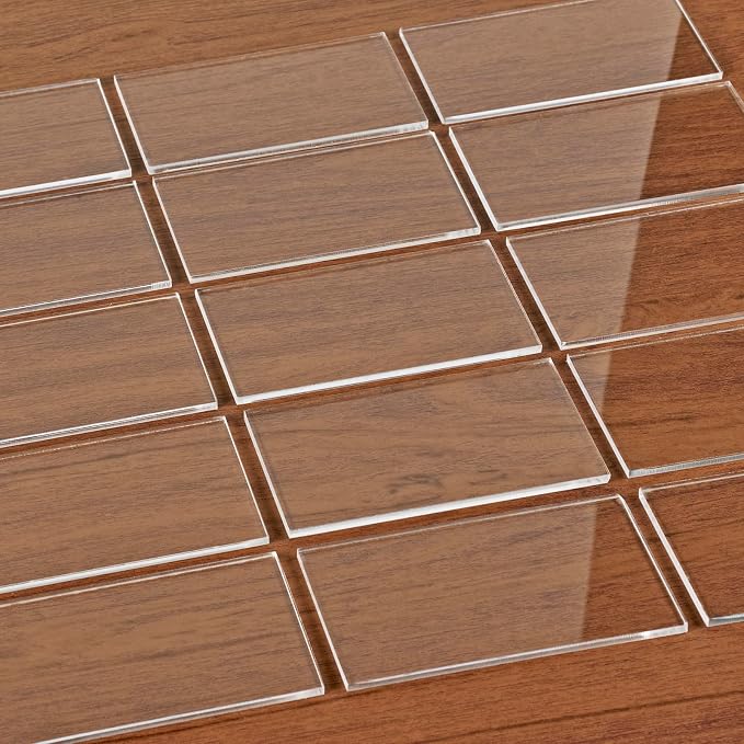 KAITELA 36 Pcs Clear Acrylic Place Cards 4" x 2.5" Rectangle Blanks |