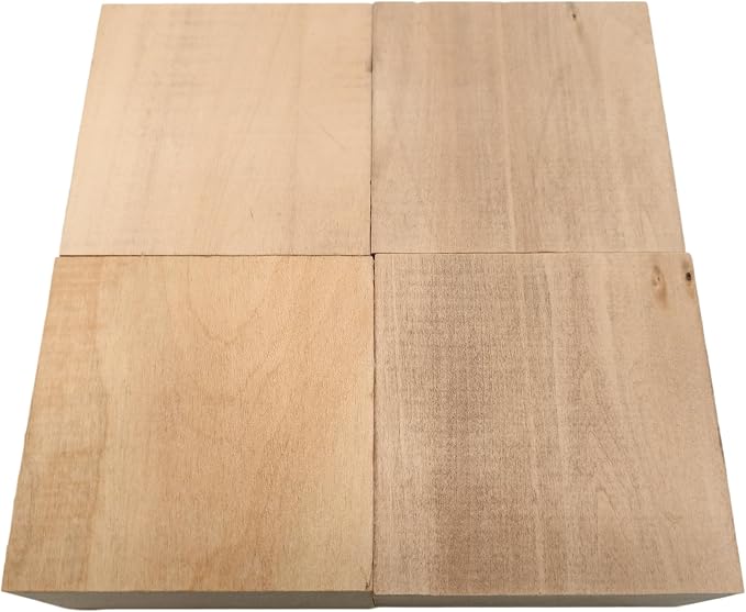 4PCS Basswood Carving Blocks, Whittling Wood Carving Kit, Unfinished Wooden