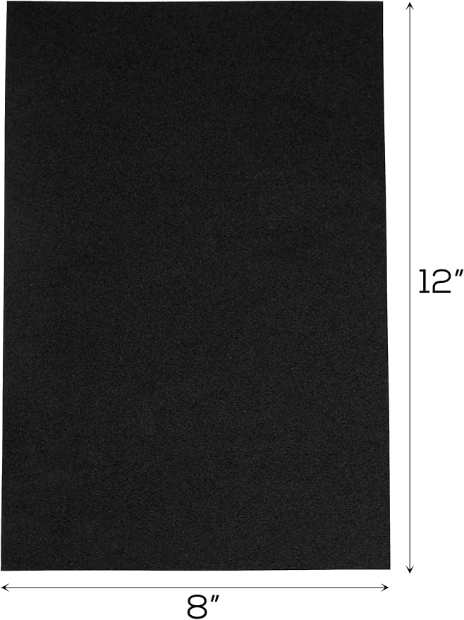 CleverDelights 8" x 12" Black Foam Sheets