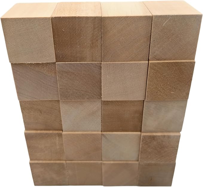 20PCS Carving Blocks, Whittling Wood Carving Kit, Unfinished Wooden Blocks
