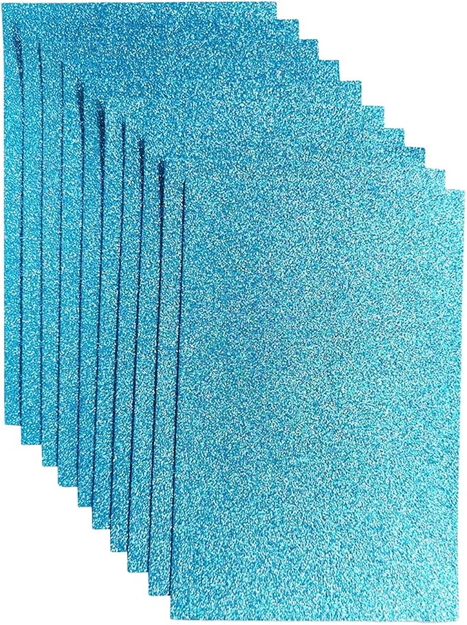 Jtnohx Glitter Felt Fabric, 8 x12 inches Felt Square Glitter