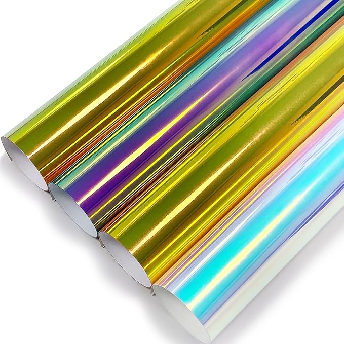 Holographic Heat Transfer Vinyl- 12" x 12'' 4 Sheets Holographic HTV
