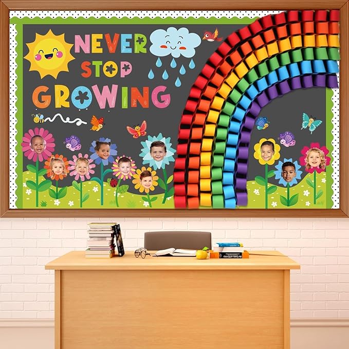 Summer Bulletin Board Classroom Decorations 3D Rainbow Butterfly Floral