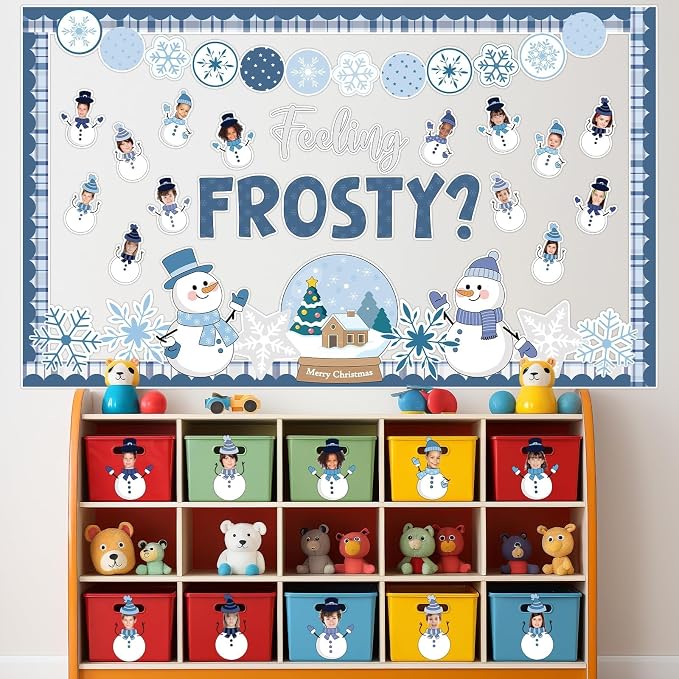 Justforjoyful Winter Bulletin Board Decoration Winter Snowman Cutouts DIY Photo