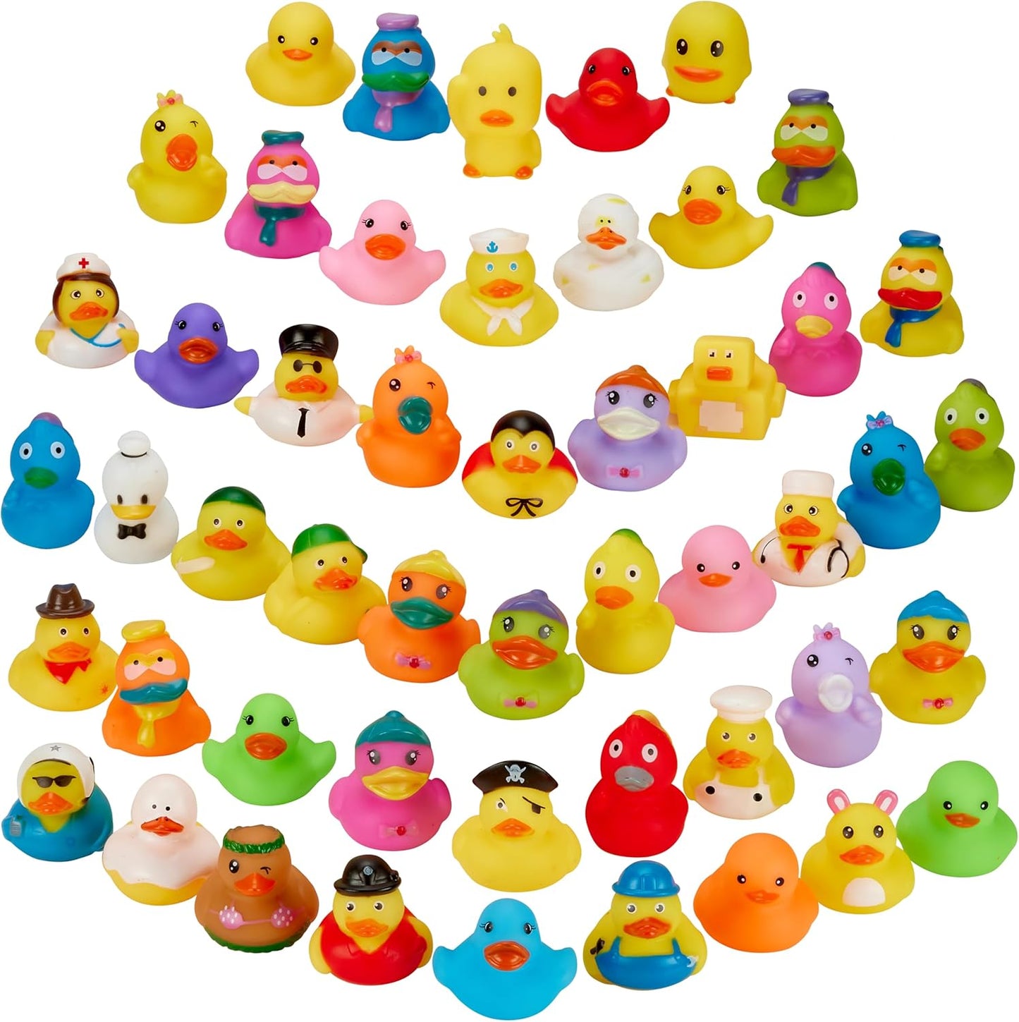 Rubber Ducks in Bulk 100 Pack Assortment Duckies Kids Baby Bath Shower Toys Jeep Ducking Floater Summer Beach Pool Activity Baby Showers Accessories Classroom Incentives