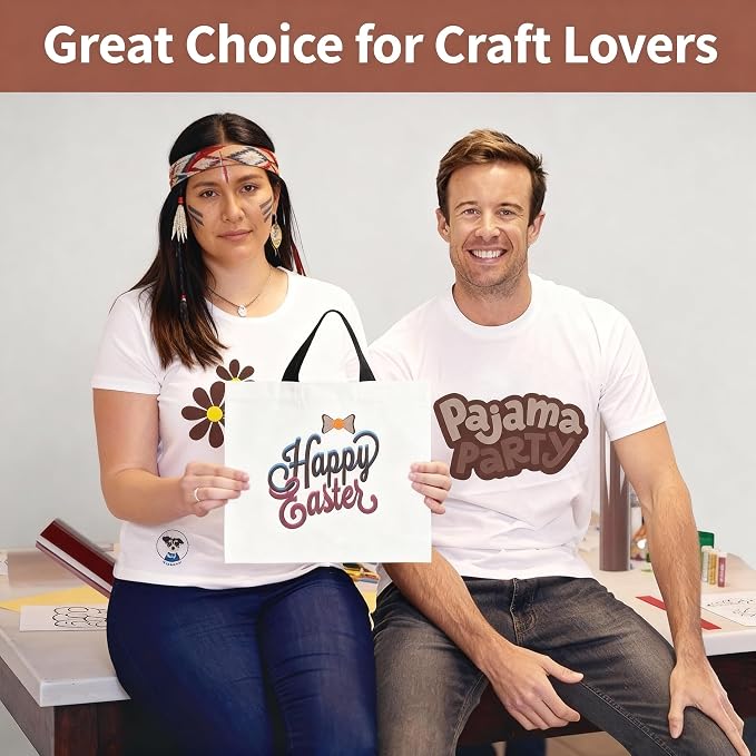 HTVRONT Heat Transfer Vinyl Brown HTV Rolls, HTV Vinyl