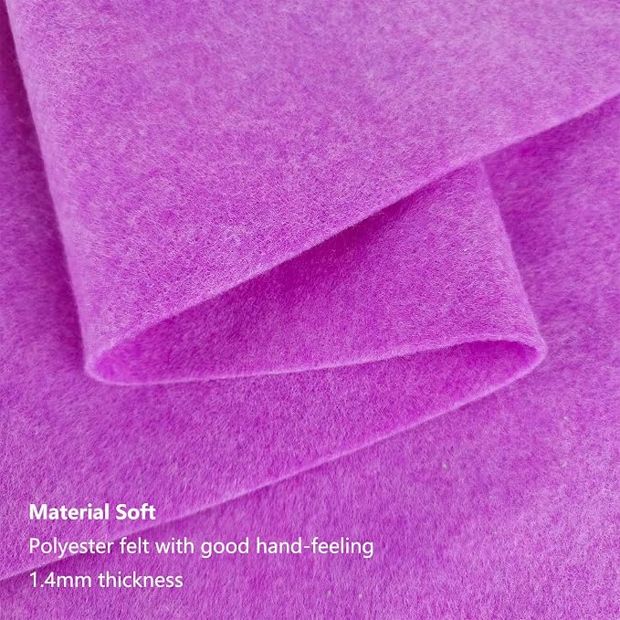 Jtnohx Color Felt, 1 Square Yard Felt Fabric, 1.4mm Thickness Flexible Craft