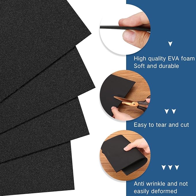 Innconee 20 Pcs 4mm Embroidery Foam EVA Craft Foam Sheets