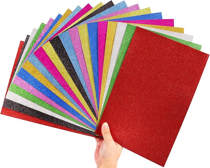 20 Sheets Glitter Decorative Cardstock Paper 30 X 20cm A4 Paper