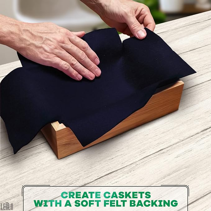 LEGLO Black Felt Sheets 12 Pcs, Sticky-Back A4 Craft Fabric, 8.3 x 11.8 in |