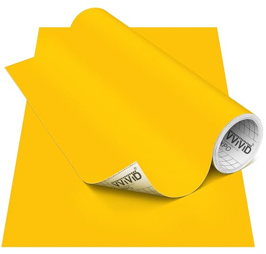 VViViD DECO65 Suede Yellow Permanent Adhesive Craft Vinyl