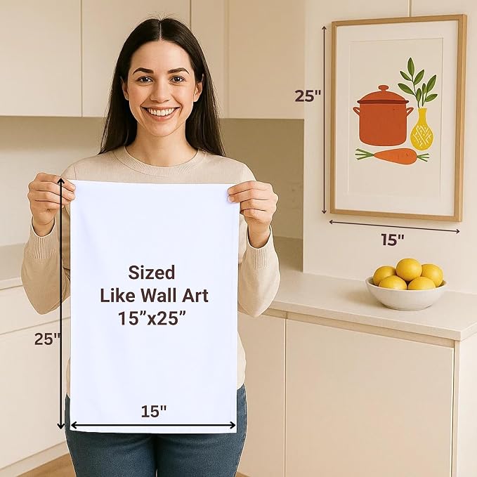 Flour Sack Towels | Tea Towel for Crafts| Kitchen Dish Cotton Blank Towel for