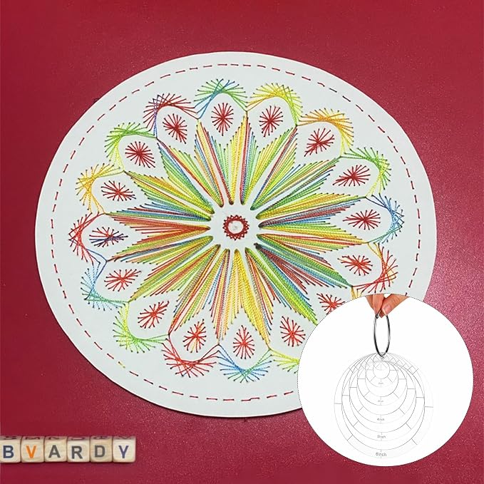 6 PCS Clear Acrylic Circle Template Set 1/2/3/4/5/6 Inch Quilting Templates