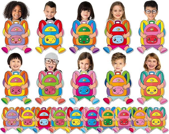 gisgfim 80Pcs Backpack Cutouts Back to School Decorations Bulletin Board