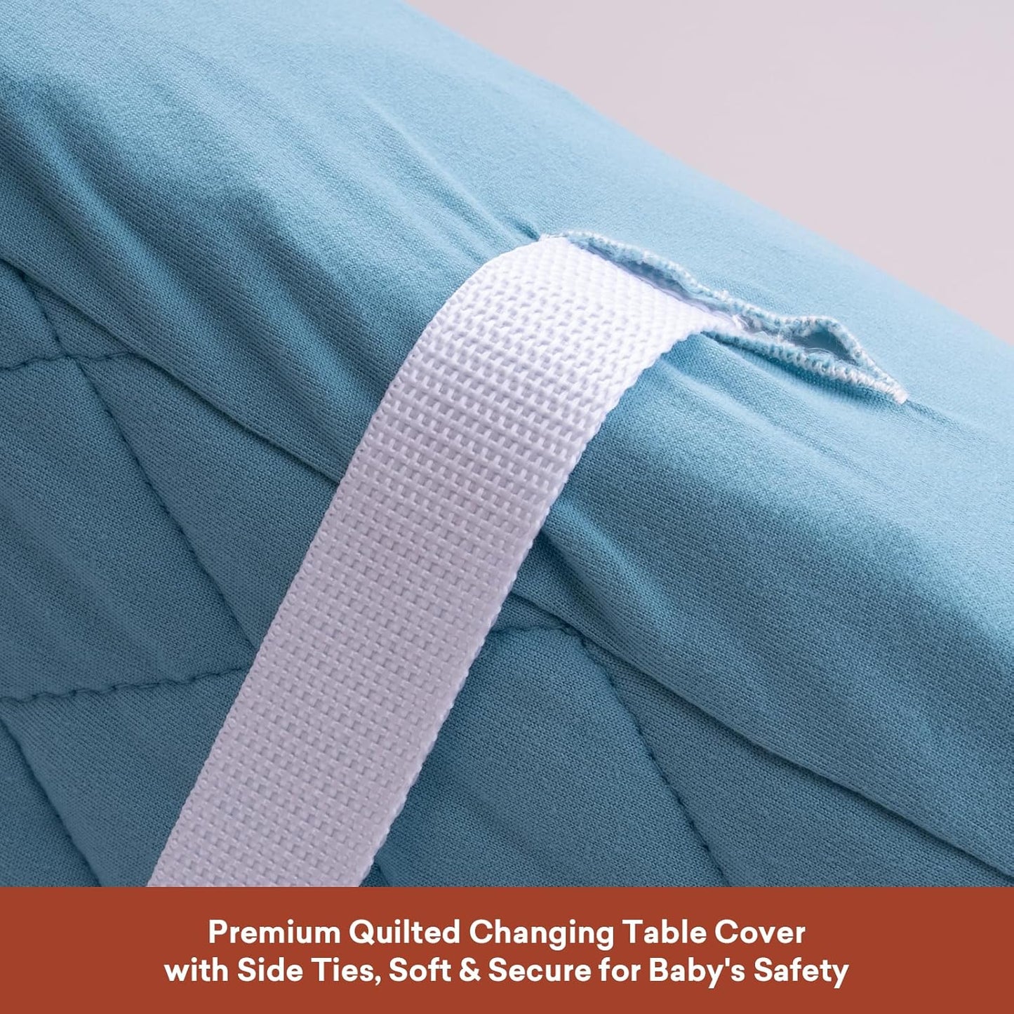 Quilted Changing Table Cover (2-Pack) Fitted Diaper Changing Pad Cover, Soft Breathable Ideal for Boys Girls (2-Pack)