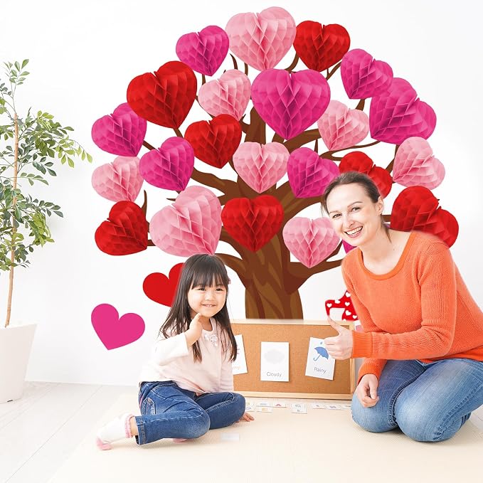 JarThenaAMCS 50Pcs Valentine's Day Bulletin Board Set Classroom Decoration 3