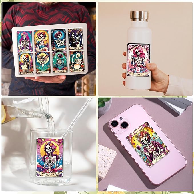 Rngmsi 20 Sheets Skull Gothic UV DTF Cup Wrap Cold UV DTF Transfer Stickers |
