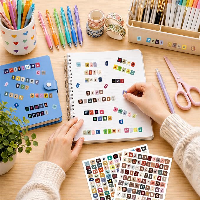 5216Pcs Magazine Letter Stickers