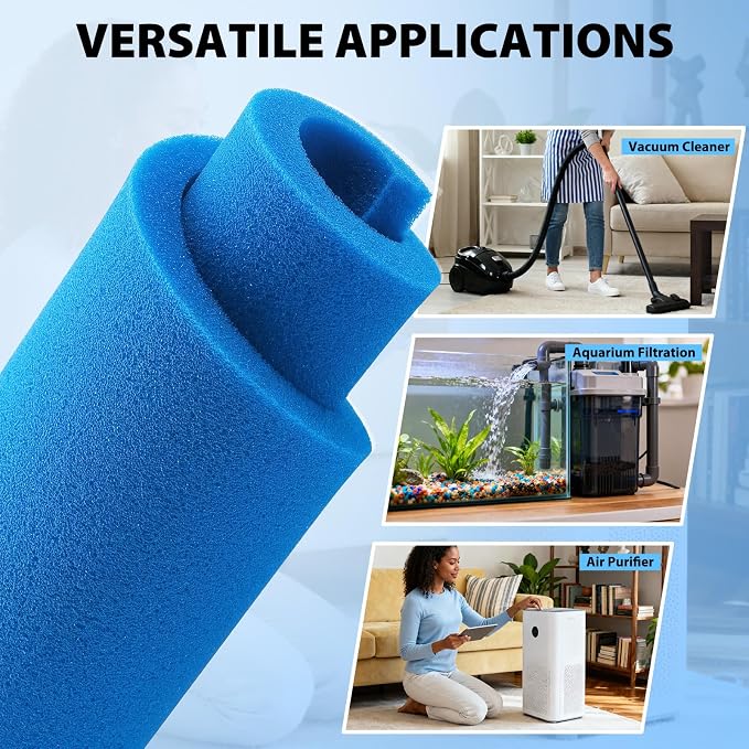 Washable Air Foam Filter Sheet, Reusable Filter Sponge