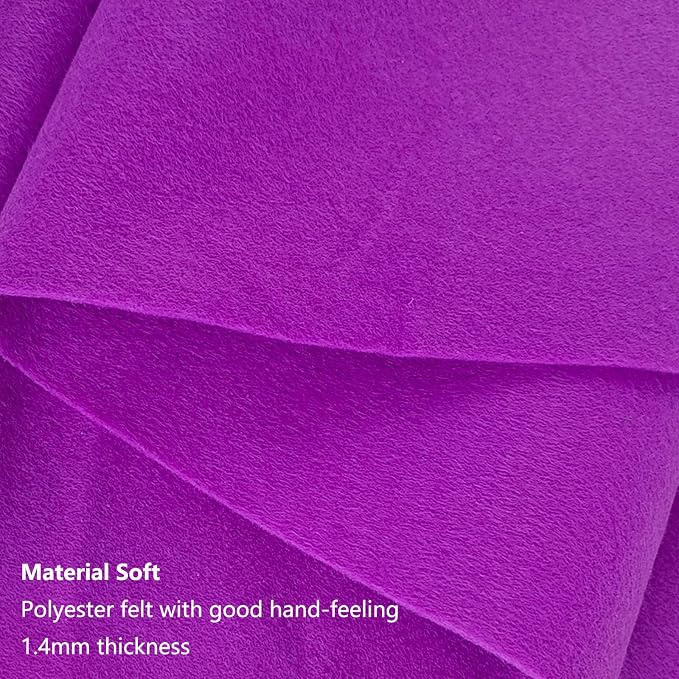 Jtnohx Color Felt for Crafts, 1 Square Yard Felt Fabric, 1.4mm Thickness
