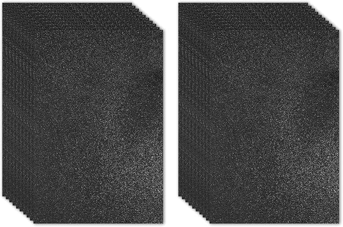 PATIKIL Black Shiny EVA Glitter Foam Sheet 11 x 8 Inch 2mm Thick