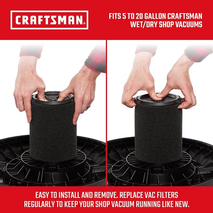 CRAFTSMAN CMXZVBE38773 Genuine 5-20 Gal. Wet Application Wet Dry Vac Filter |