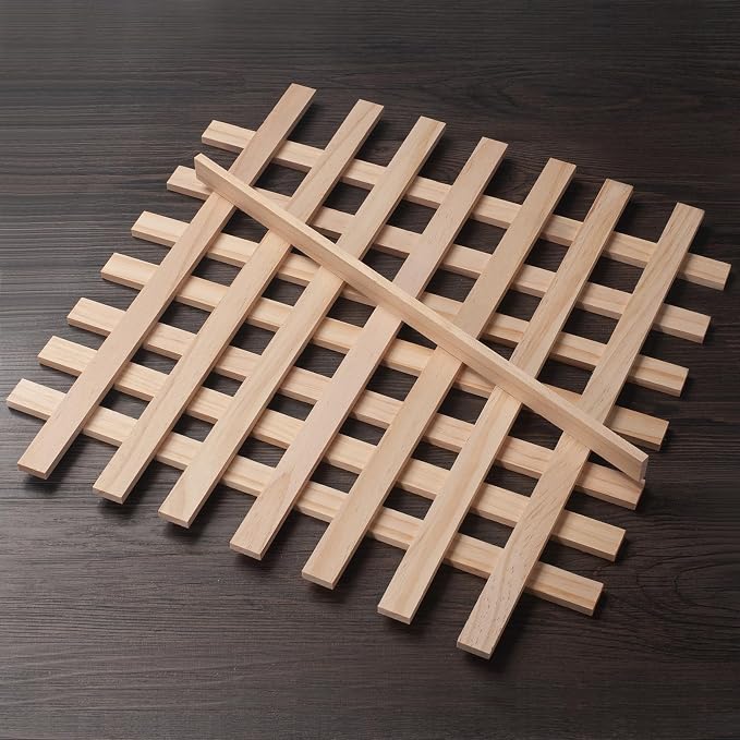 Wood Strips Slats for Wall, Wooden Dowels Wooden Sticks for Crafts 1/4" ×3/4" ×