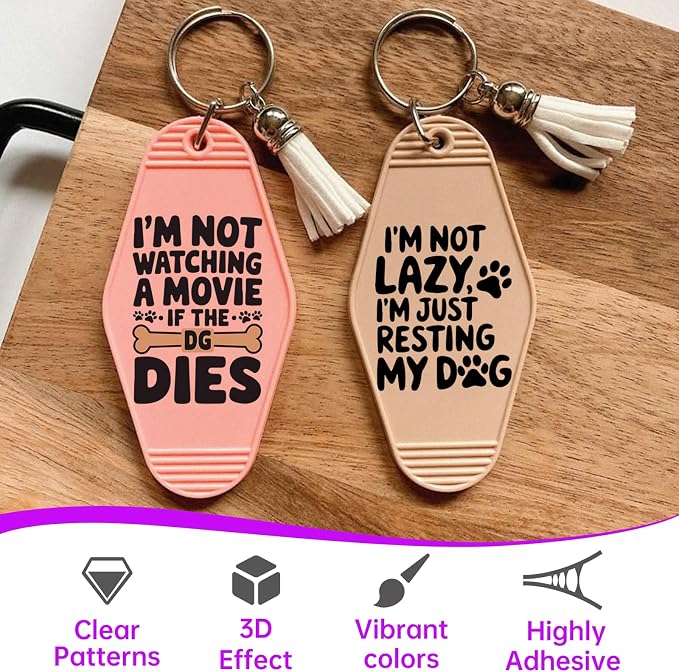 48PCS UV DTF Stickers Dog Quotes Transfer Sticker