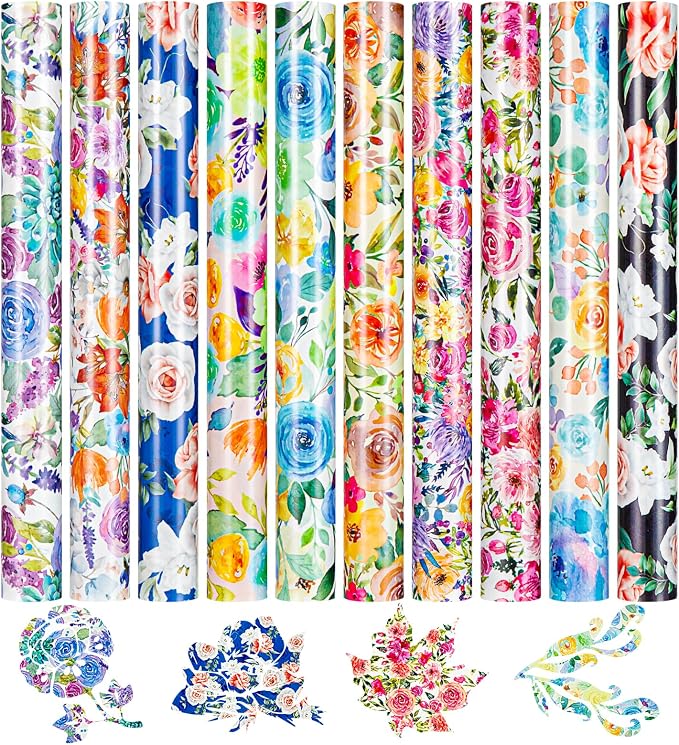 HTVRONT Floral Heat Transfer Vinyl