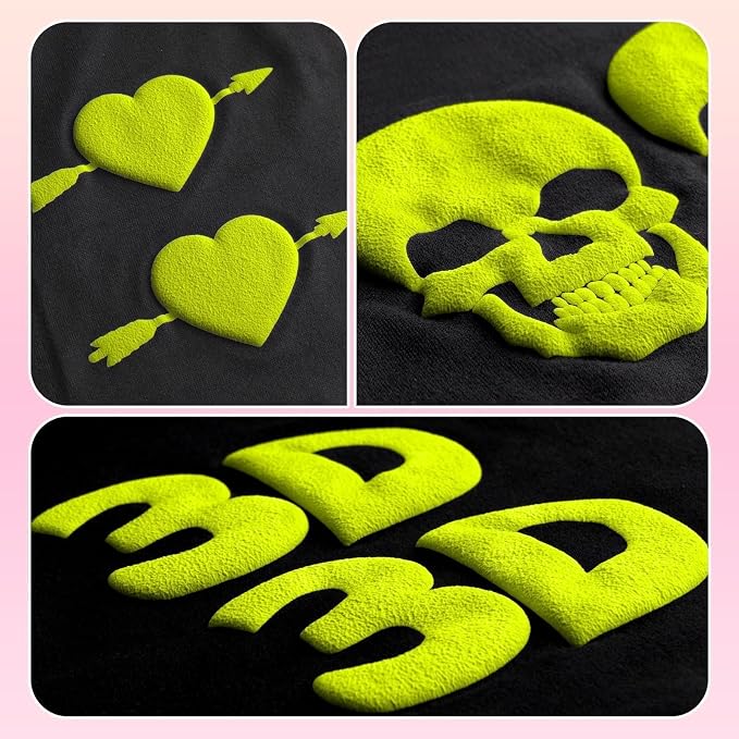 VinylRus Puff Vinyl Heat Transfer 3D -12” x 6ft Neon Yellow Puff Iron on Vinyl