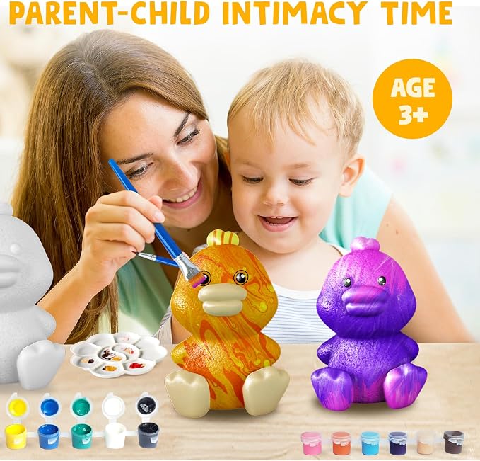 Goody King Paint Your Own Duck Lamp Kit, DIY Duck Night Light, Arts & Crafts