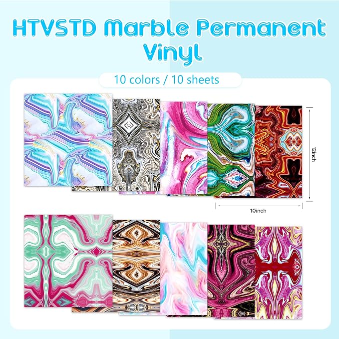 Color Intrigue Patterned Permanent Adhesive Vinyl 10pcs 12'' x 10'' |