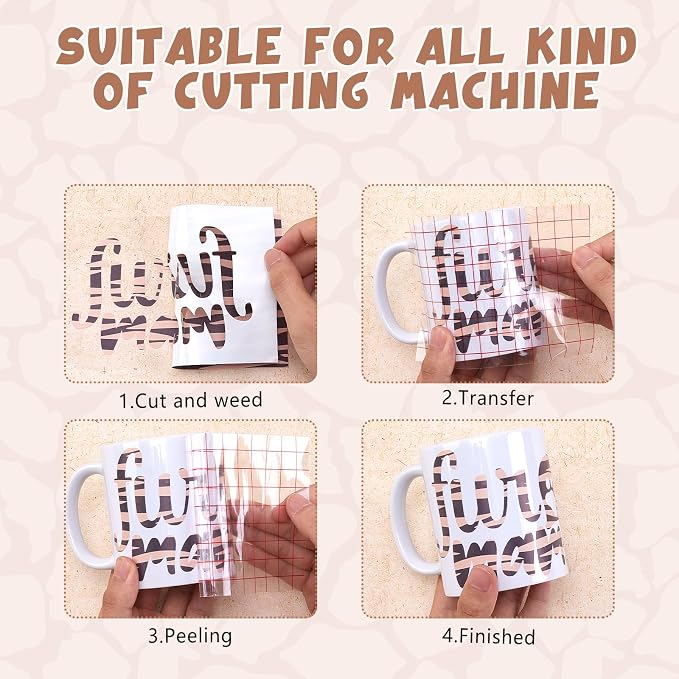 Tintnut Leopard Permanent Vinyl 12 Sheets 12x10in Skin Tone Adhesive Vinyl |