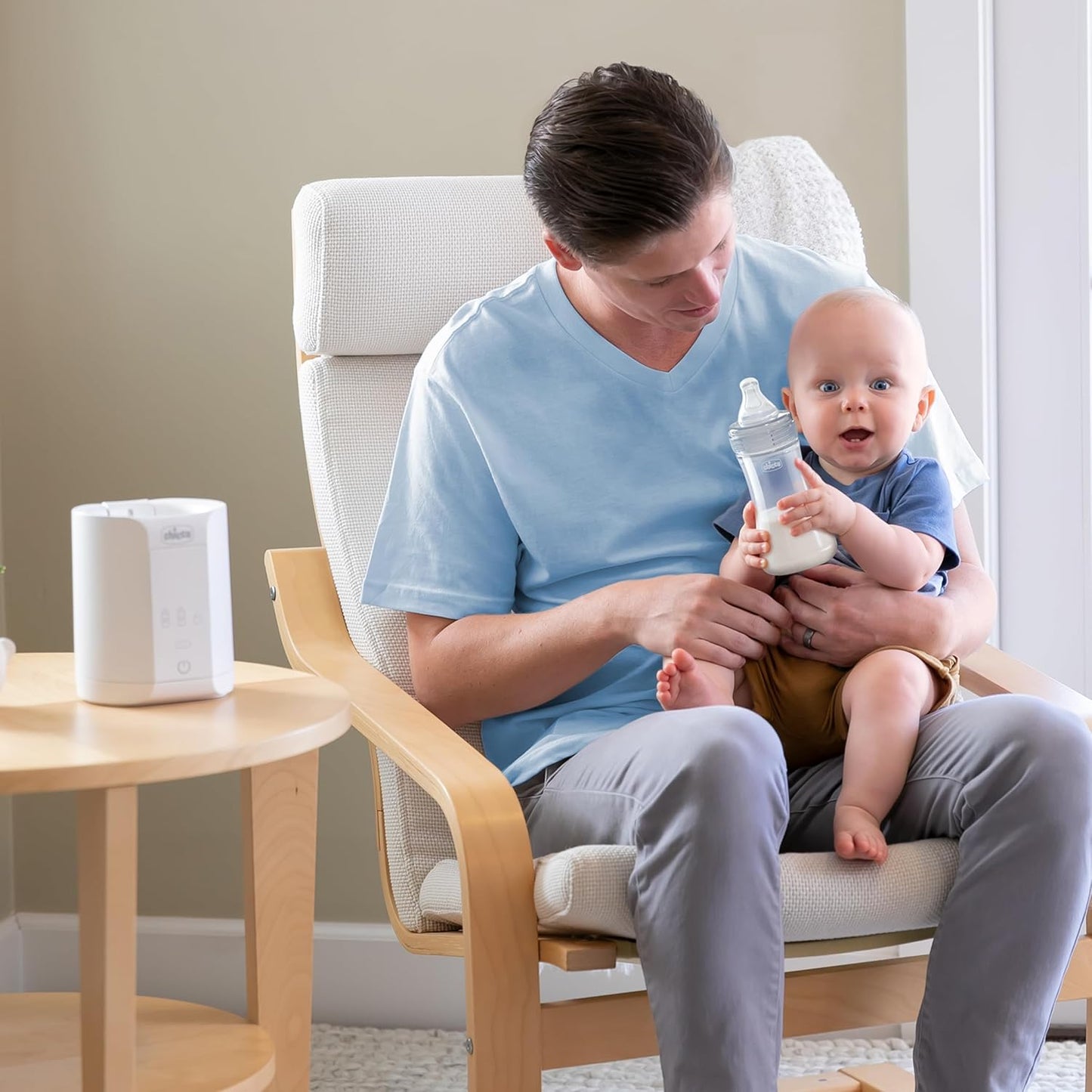 Chicco Digital Bottle Warmer & Sterilizer for Baby Bottles, Baby Food Jars, and Milk Bags | Eliminates 99.9% of Germs | 4 Heating Options | Digital Touchscreen| Automatic Shut-Off & Sound Alert