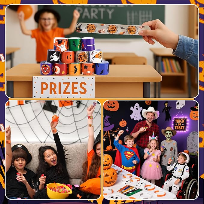 LovesTown Halloween Slap Bracelets, Bag Stuffers