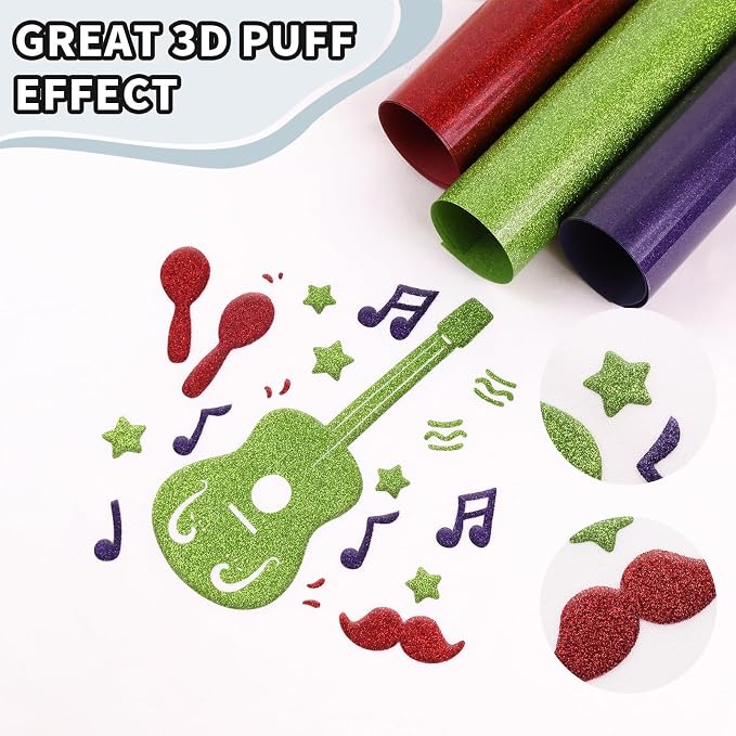 Glitter Puff Vinyl Heat Transfer