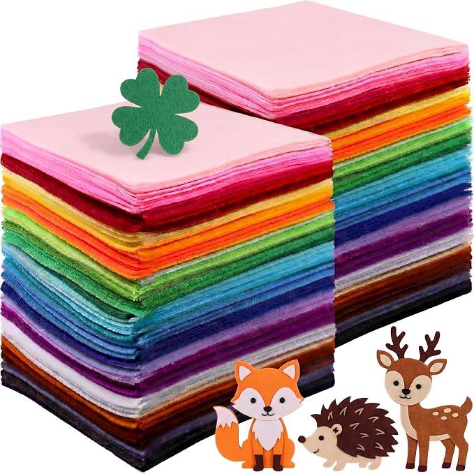 Moukeren 360 Pcs 8 x 8 Inch Felt Sheets Bulk