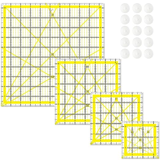 Quilting Rulers 4 Square Ruler Quilting Templates, Quilting Ruler Acrylic Rulers